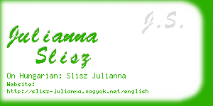 julianna slisz business card